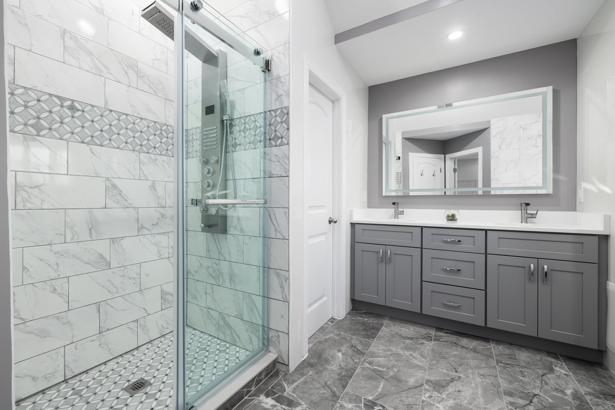 Shower in Modern Bathroom